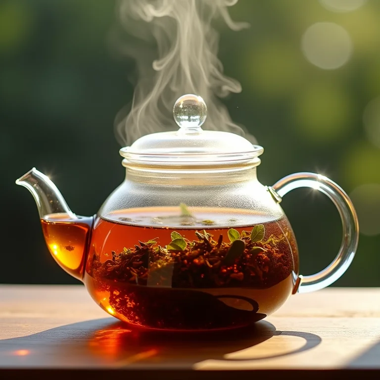 Passo a passo da infusão do chá em água quente