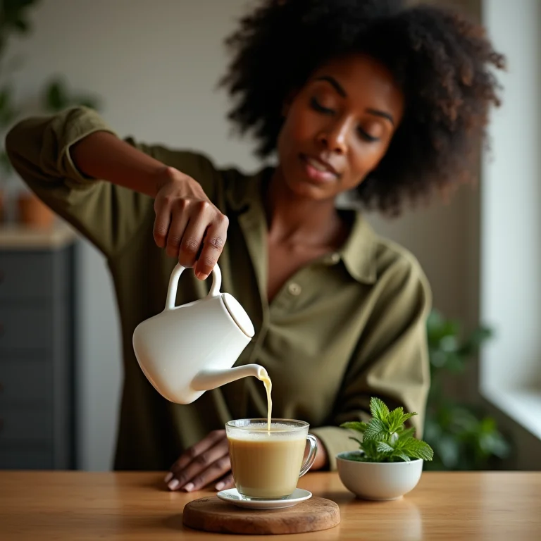 Passo a passo do preparo do chá mate com hortelã