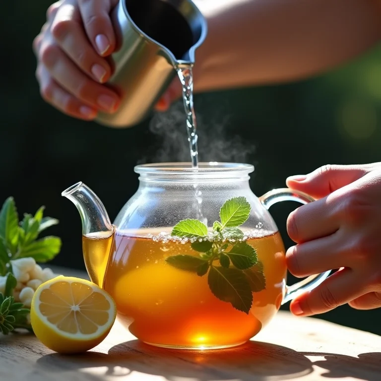 Passo a passo para um chá de erva cidreira relaxante.