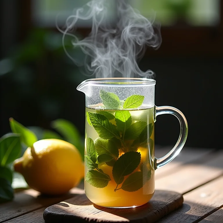 Passo a passo: preparando chá de erva cidreira na prensa francesa.