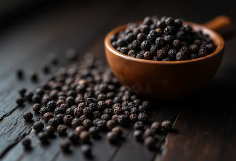 Pimenta do reino preta em grãos e moída.
