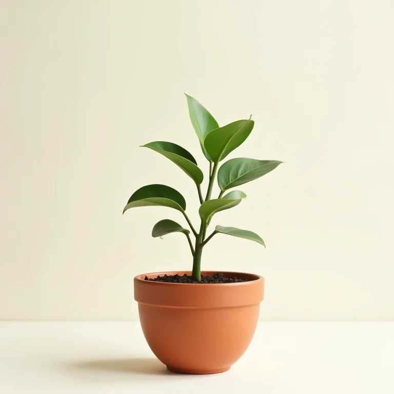Planta de arruda em vaso de terracota