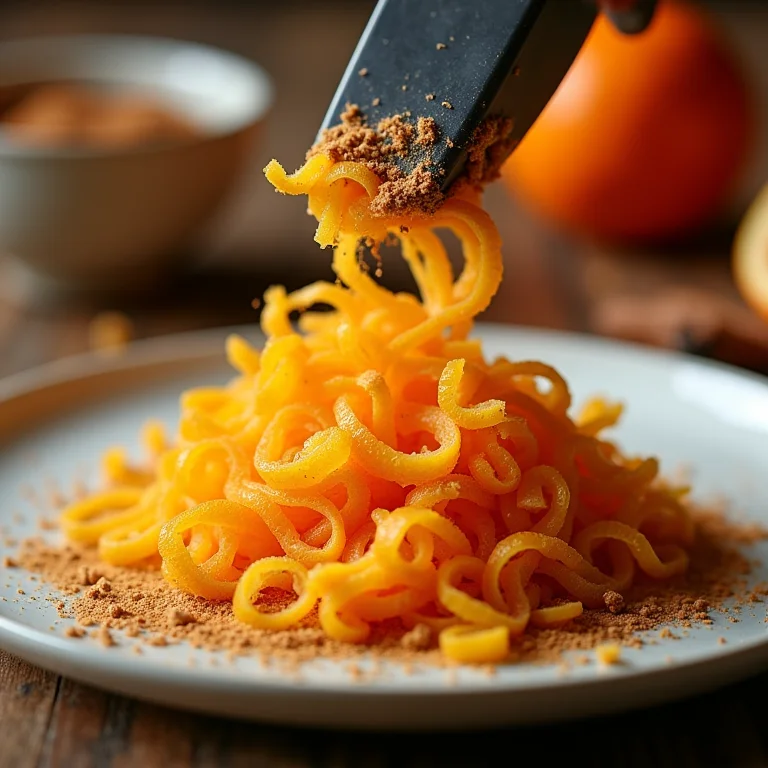 Preparo de raspas de tangerina com cravo e canela para receita