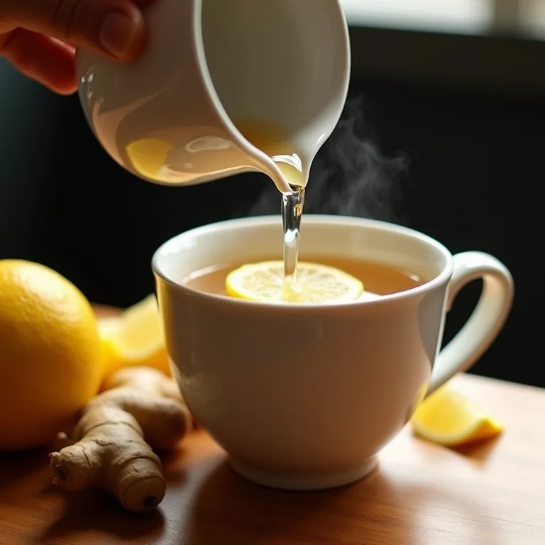 Preparo do chá para garganta inflamada