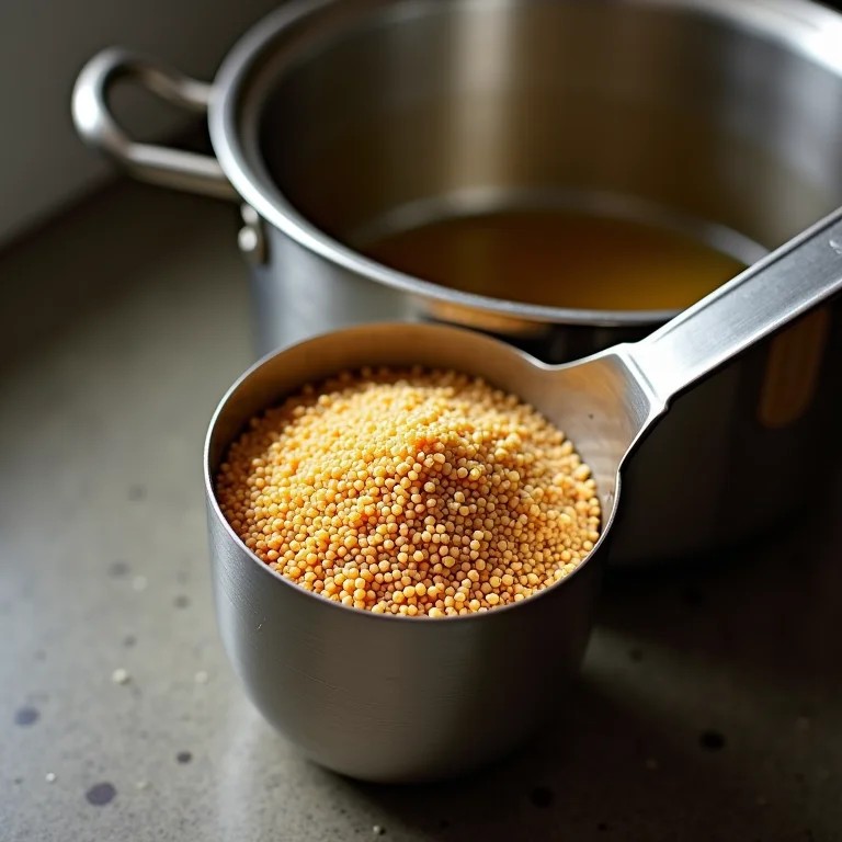 Proporções ideais de água e quinoa real