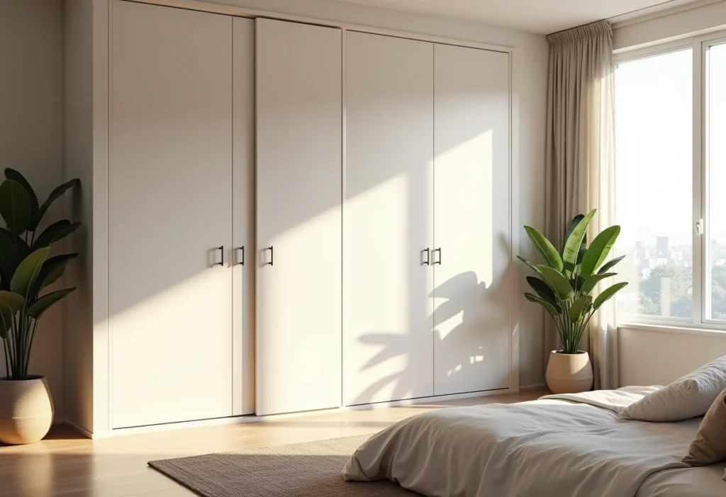 Quarto de casal dos sonhos com closet de gesso