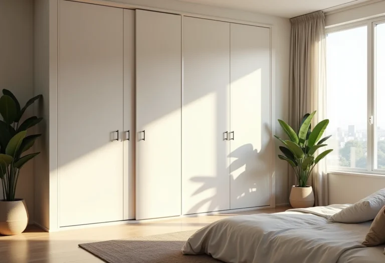 Quarto de casal dos sonhos com closet de gesso