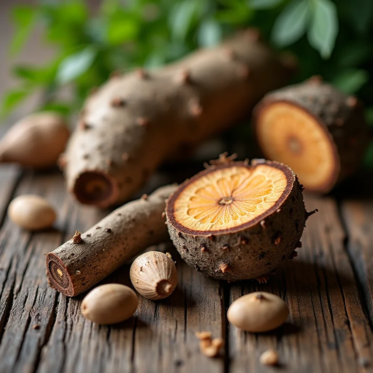 Raízes, cascas e sementes para decocção