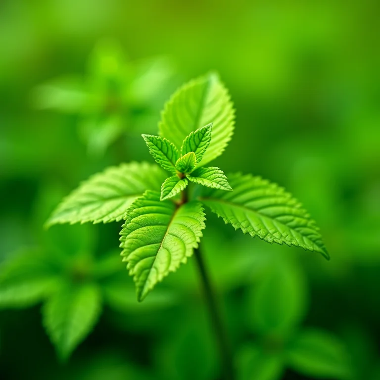 Raminhos frescos de erva cidreira.