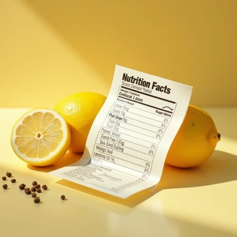 Rótulo nutricional destacando o teor de sódio do lemon pepper