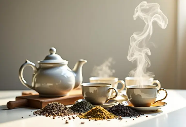 Seleção de chás de alta qualidade em embalagens sofisticadas