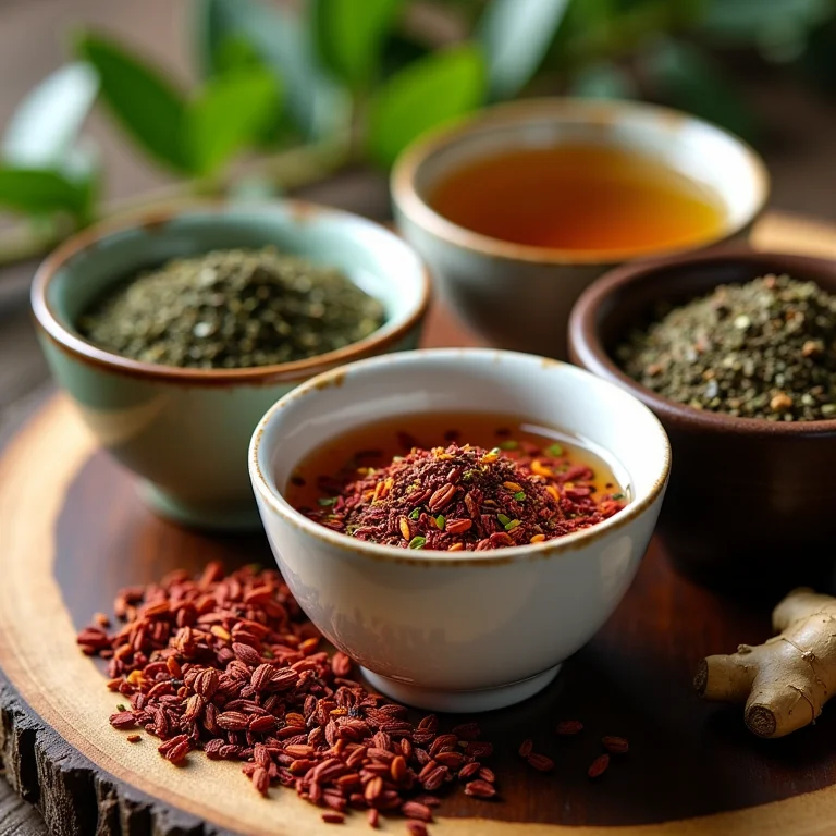 Seleção de chás que auxiliam na redução do colesterol