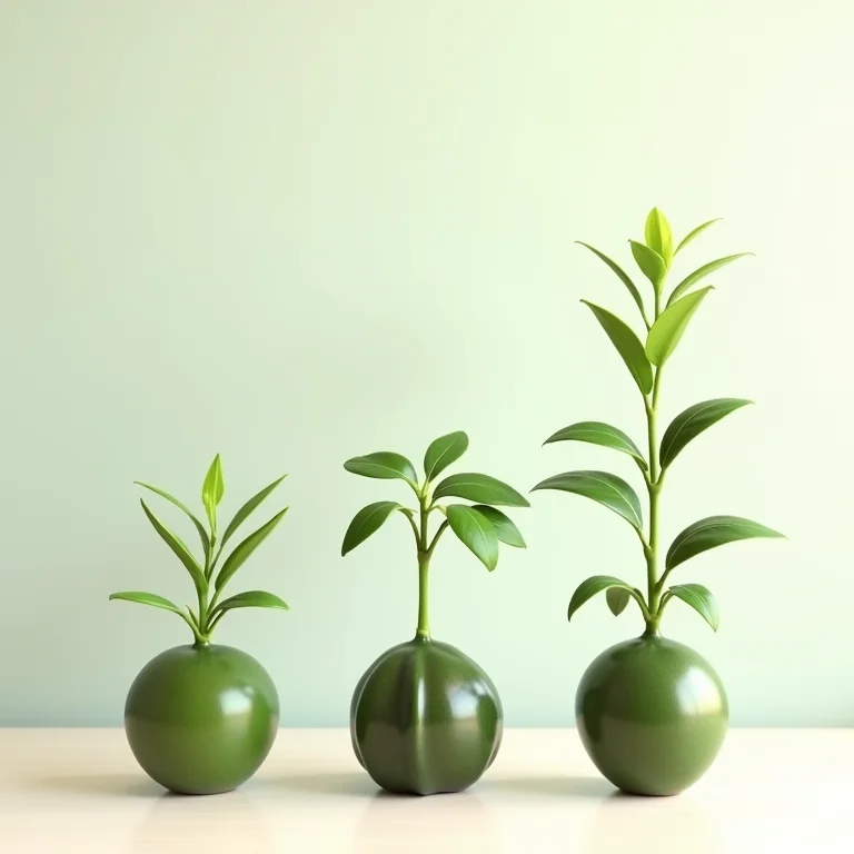 Técnicas de propagação de arruda: mudas em água e solo.