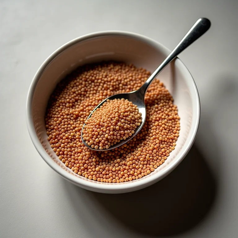 Tigela com sementes de amaranto