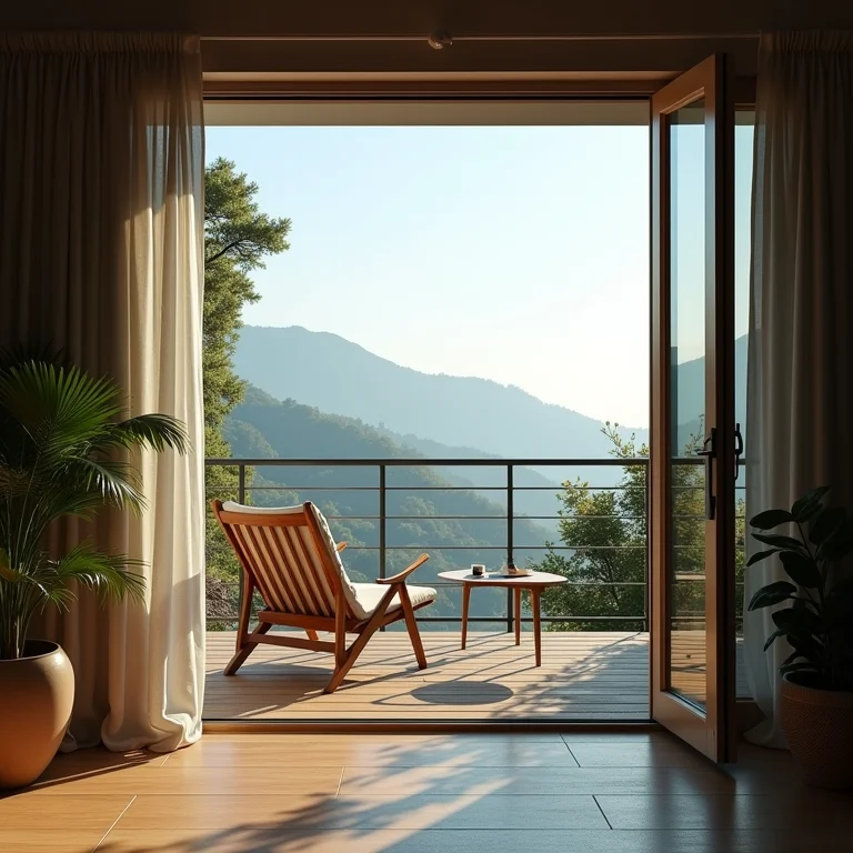 Varanda sem integração com a vista externa