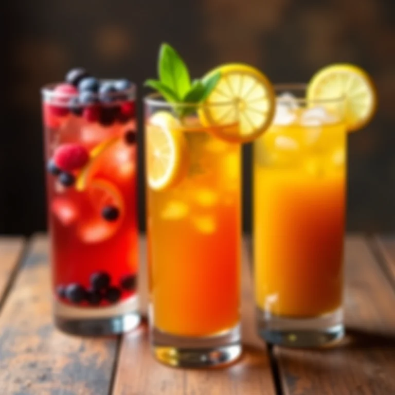 Variações deliciosas de chá gelado