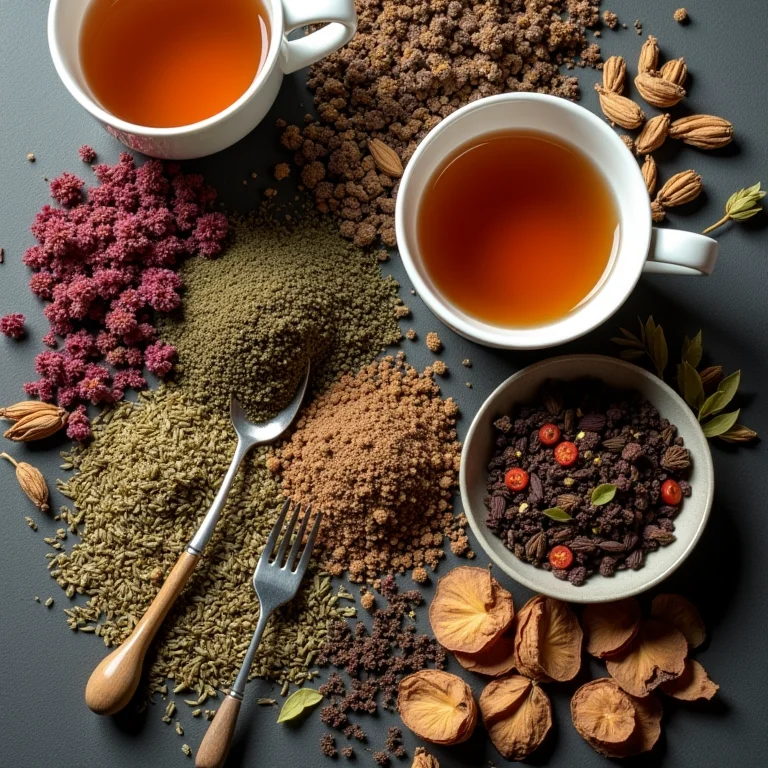 Variedade de chás de ervas e flores secas