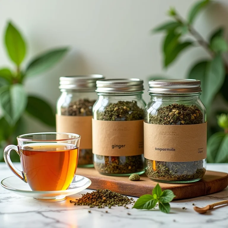 Variedade de chás de ervas seguros para quem tem pressão baixa.