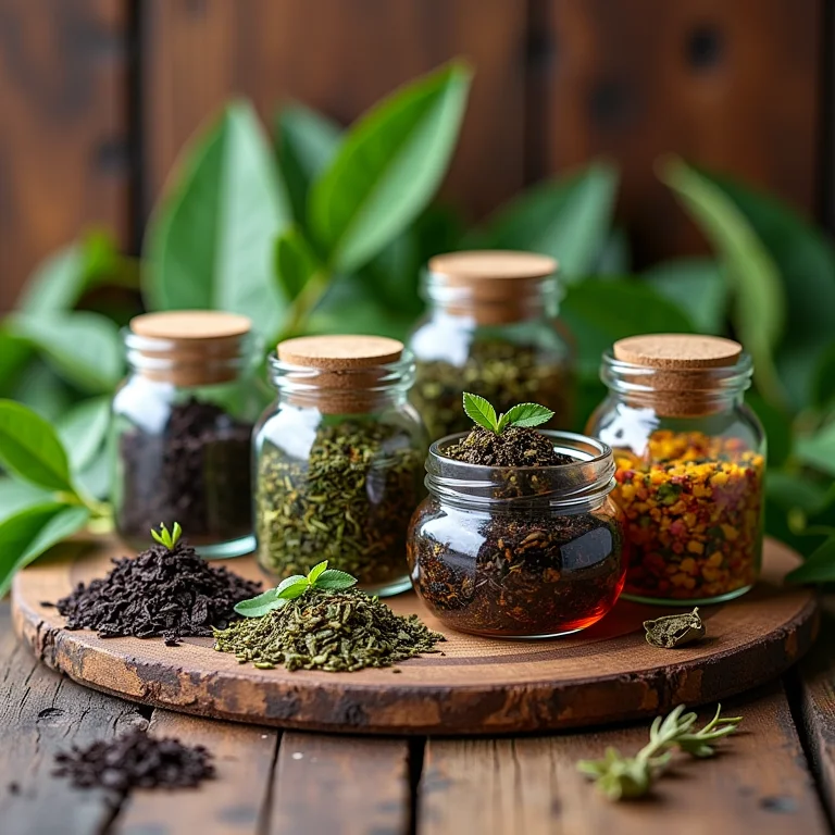 Variedade de chás: verde, preto, herbal e floral