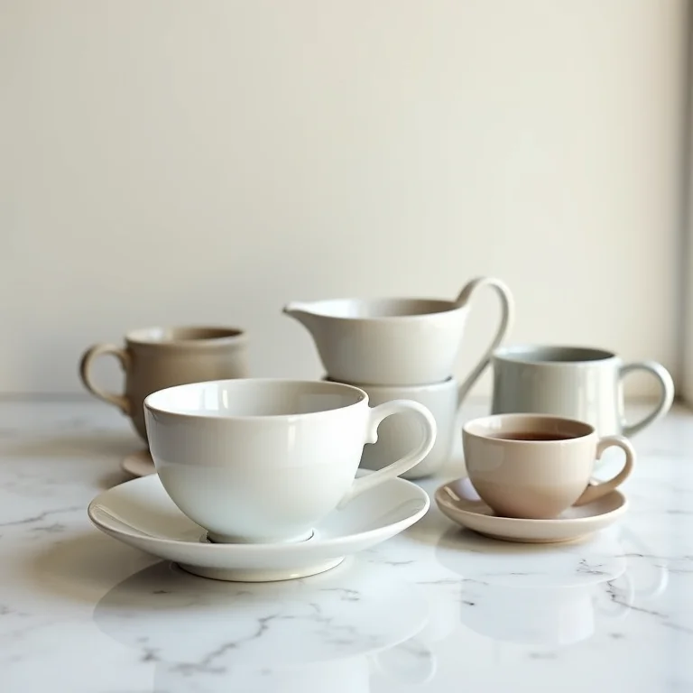 Variedade de xícaras de chá