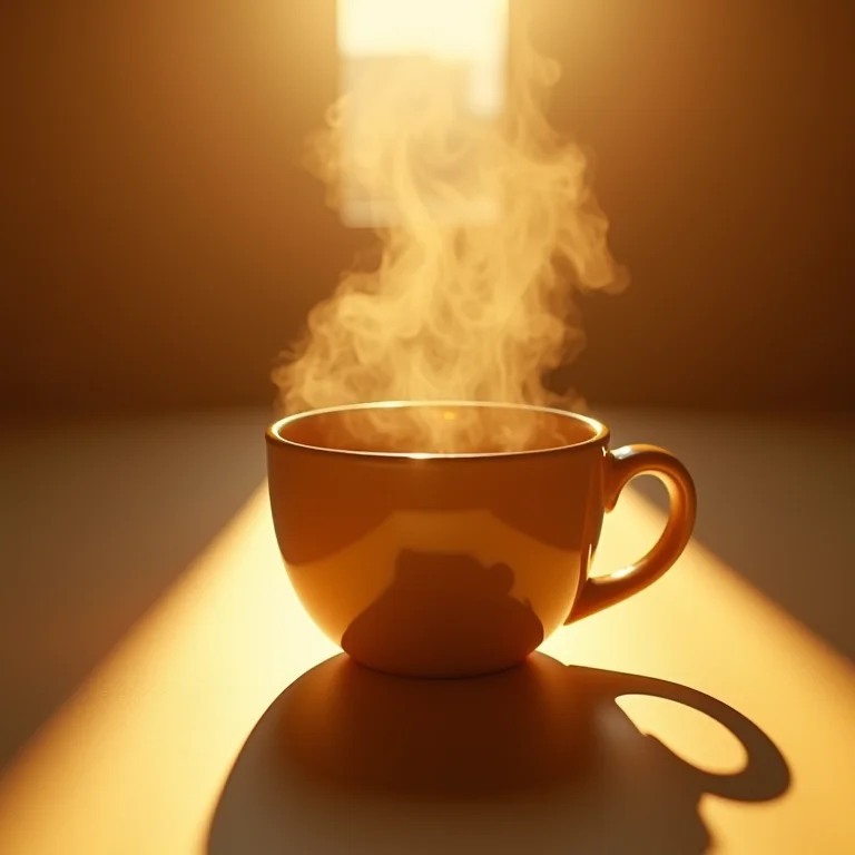 Xícara fumegante de chá mate