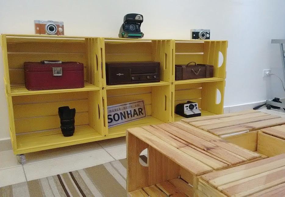 Barzinho Descolado: Caixotes para Exibir suas Bebidas - inspiração 3