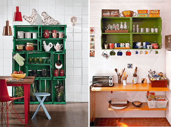 Escrivaninha com Caixotes: Home Office Criativo - inspiração 1