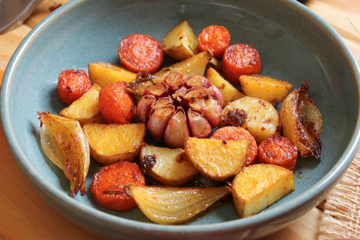 Não superlote a assadeira: Espaço para dourar - inspiração 2